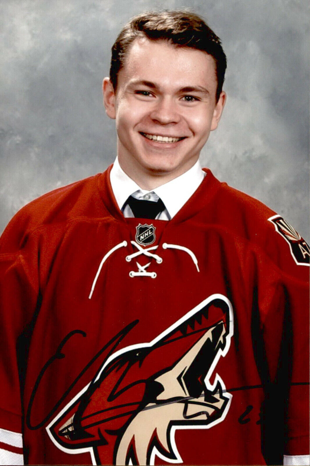 Edgars Kulda SIGNED 4x6 Photo Poster painting ARIZONA COYOTES / LATVIA #2