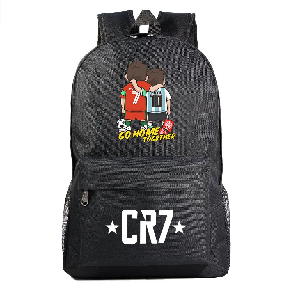 Buzzdaisy Cristiano Ronaldo Waterproof Canvas Backpack with 15-Inch Laptop Compartment