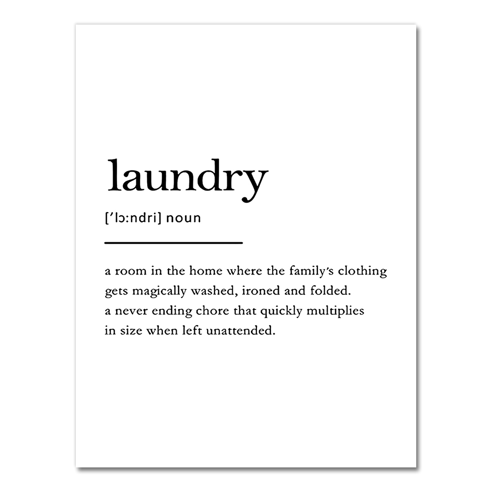 Laundry Guide Canvas Painting Wall Art Laundry Cheat Sheet Poster Print Minimalist Art Poster Wall Pictures For Bathroom Decor