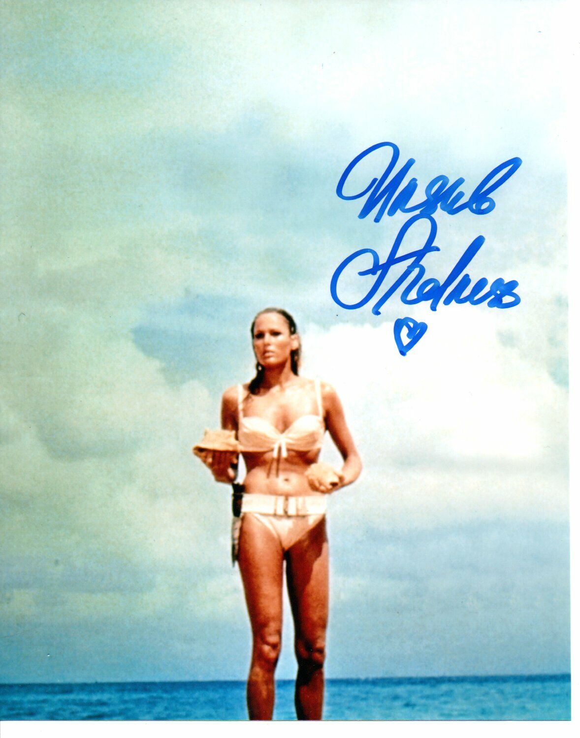 Genuine Hand Signed Ursula Andress Dr No Photo Poster painting 10 x 8 Photo Poster painting  James Bond COA