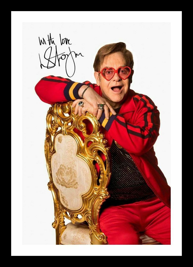 Elton John Autograph Signed & Framed Photo Poster painting