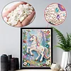 Diamond Painting-DIY Special Shaped Drill Pearl Painting Unicorn(30x40cm)