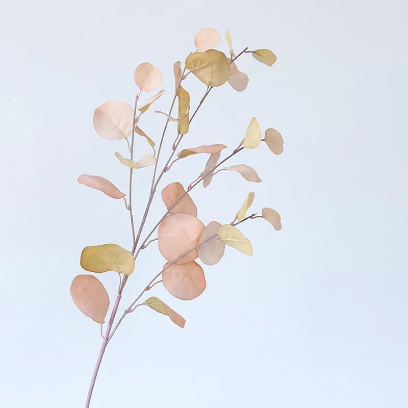 Autumn Artificial Plant Faux Leaves Eucalyptus Long Branch Wedding Home Decoration Silk Flowers Fake Plants DIY Wall Arrangement