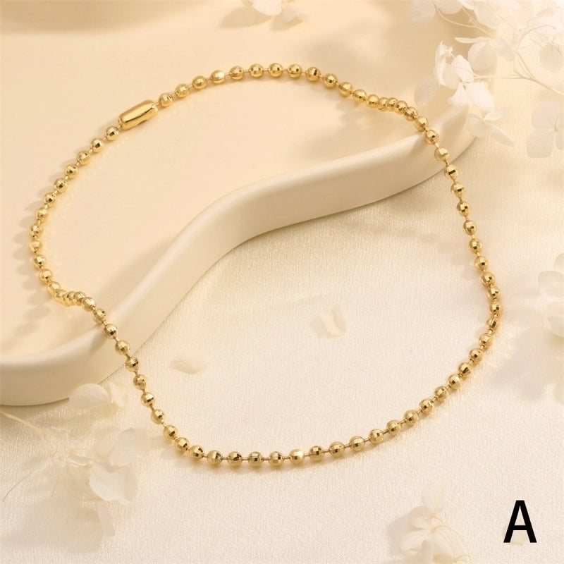 Copper 18K Gold Plated Minimalist Classic Style Patchwork Plating Pentagram Paper Clip Can Pendant Necklace