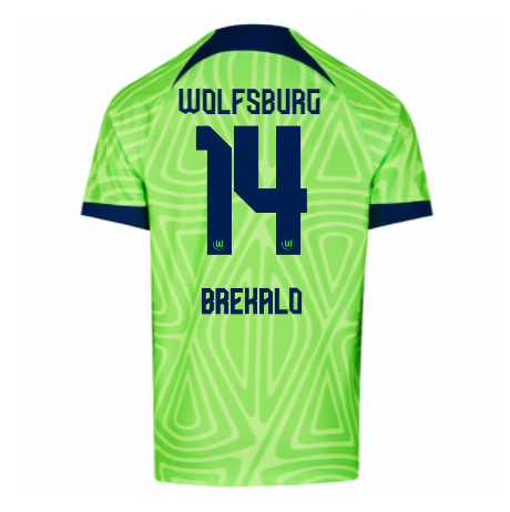 VFL Wolfsburg Josip Brekalo 14 Home Shirt Kit 2022-2023