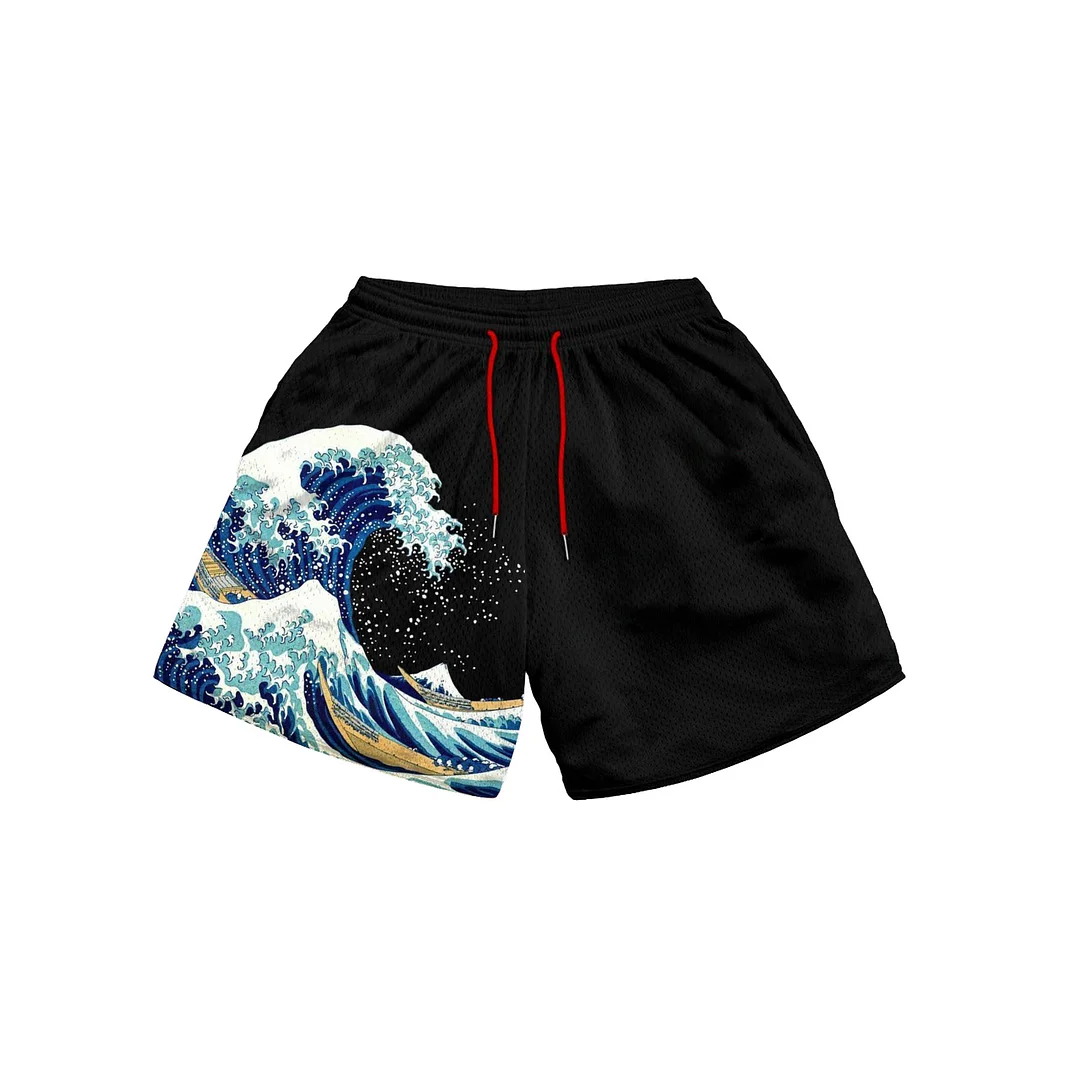 Men's Casual Print Panel Shorts