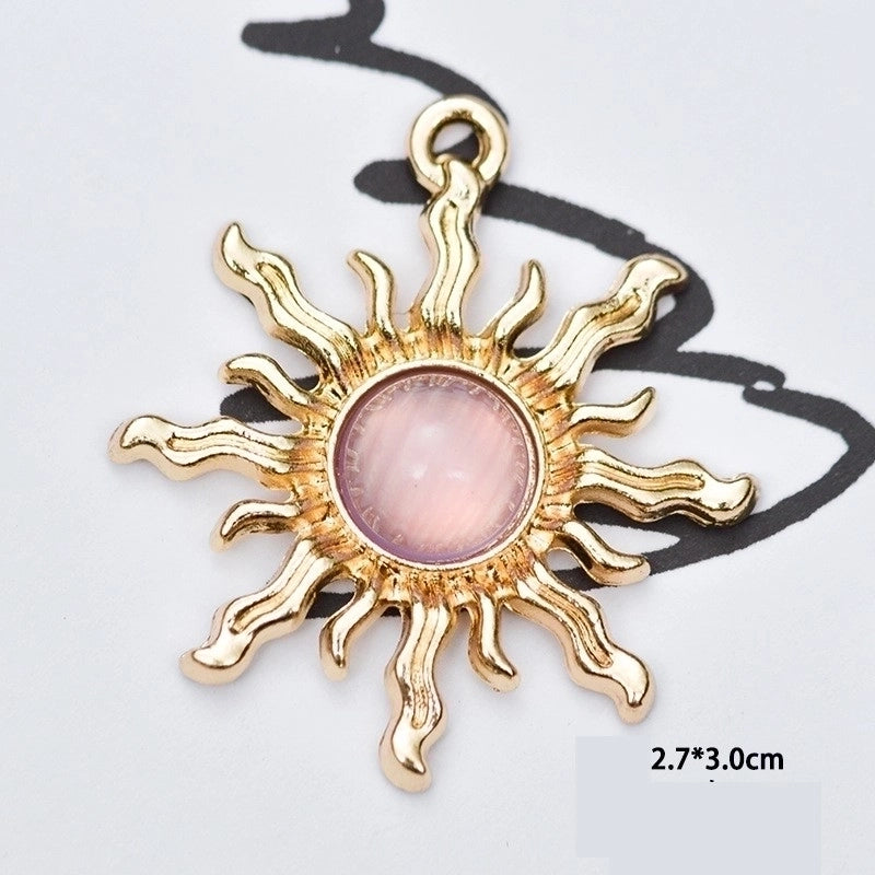 10 Pcs/package Minimalist Sun Alloy Plating Inlay Jewelry Accessories