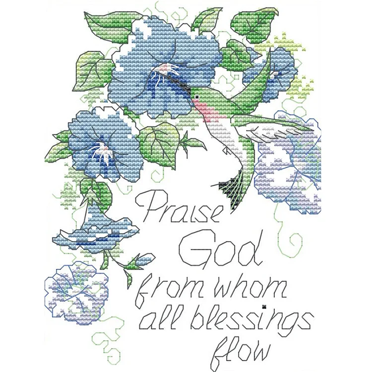 Praise God 14CT Printed Cross Stitch Kits (22*17CM) fgoby