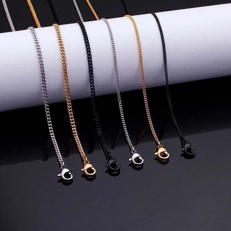 Minimalist Commute Solid Color Titanium Steel Plating 18K Gold Plated Women’s Necklace