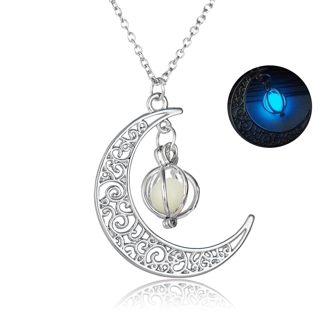 Buzzdaisy Luminous Glowing Moon Pumpkin Necklace