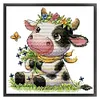 Cute Cow-14CT Stamped Cross Stitch 19*20cm/7.48*7.87in