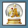 Diamond Painting-DIY Full Round Drill Xmas Ball Letter E(50x50cm)