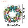 Easter 2D Flat DIY Hanging Diamond Art Ornament Home Window Pendant (Egg Wreath)