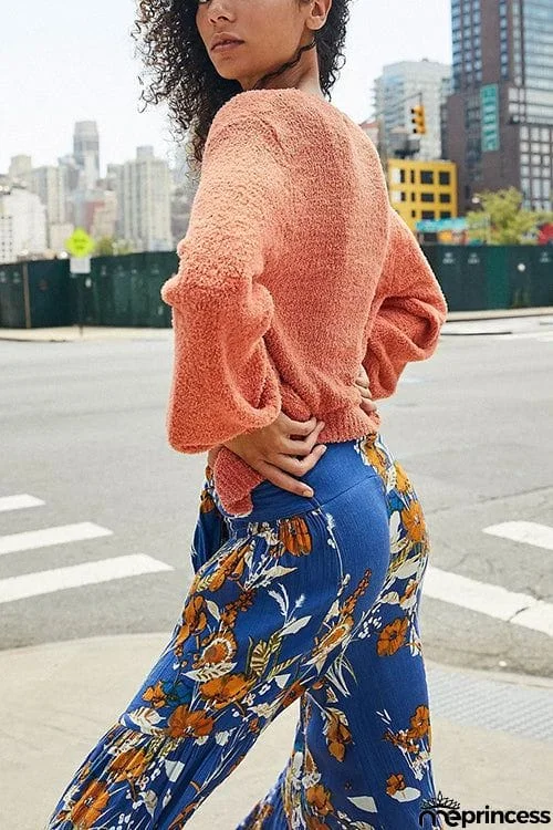 Print Belted Palazzo Pant