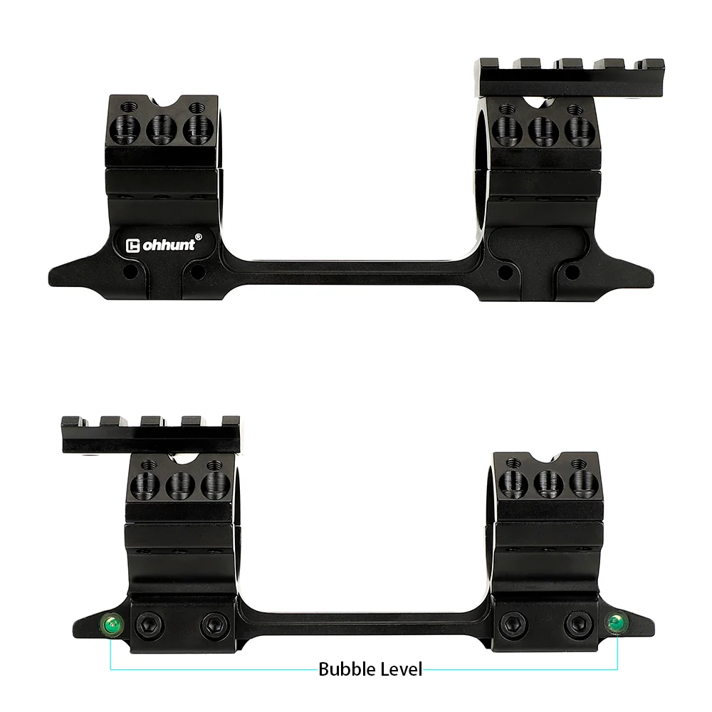 ohhunt® Bi-direction 11mm Dovetail 25.4mm 30mm Rifle Scope Rings Medium Profile with Two Bubble Level
