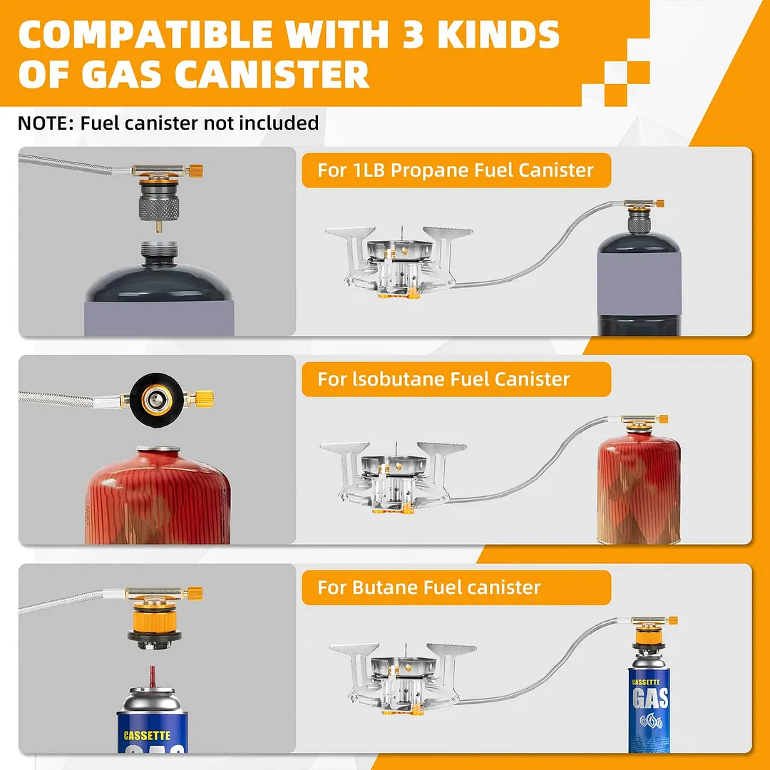 🔥LAST DAY 49% OFF🌟9900W/7200W Windproof Camping Stove. Camping Gas Stove with Piezo Ignition