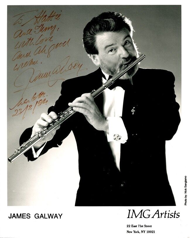 Vintage JAMES GALWAY Signed Photo Poster painting