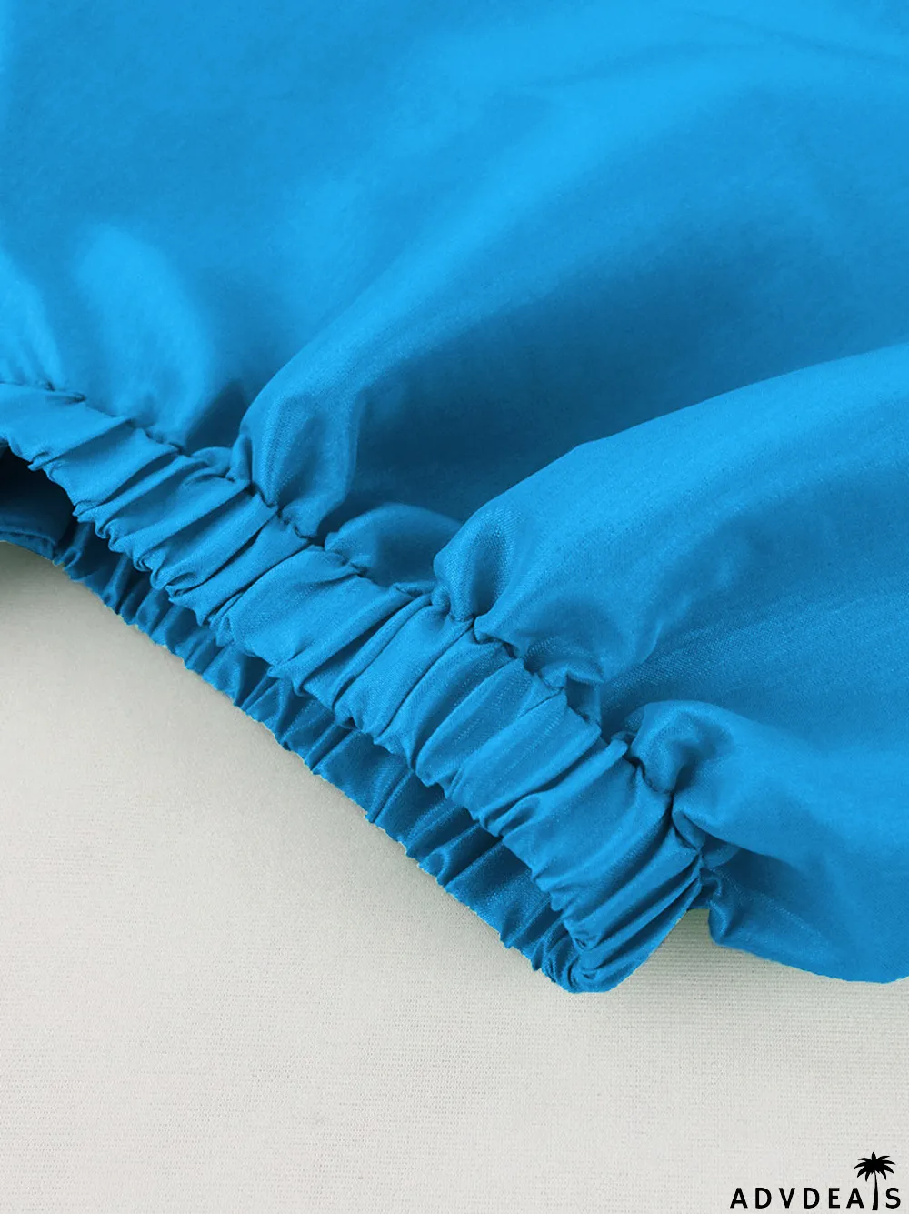 Summer Women's Solid Color Slim Puff Sleeve Dress Sexy Split Patty Dress