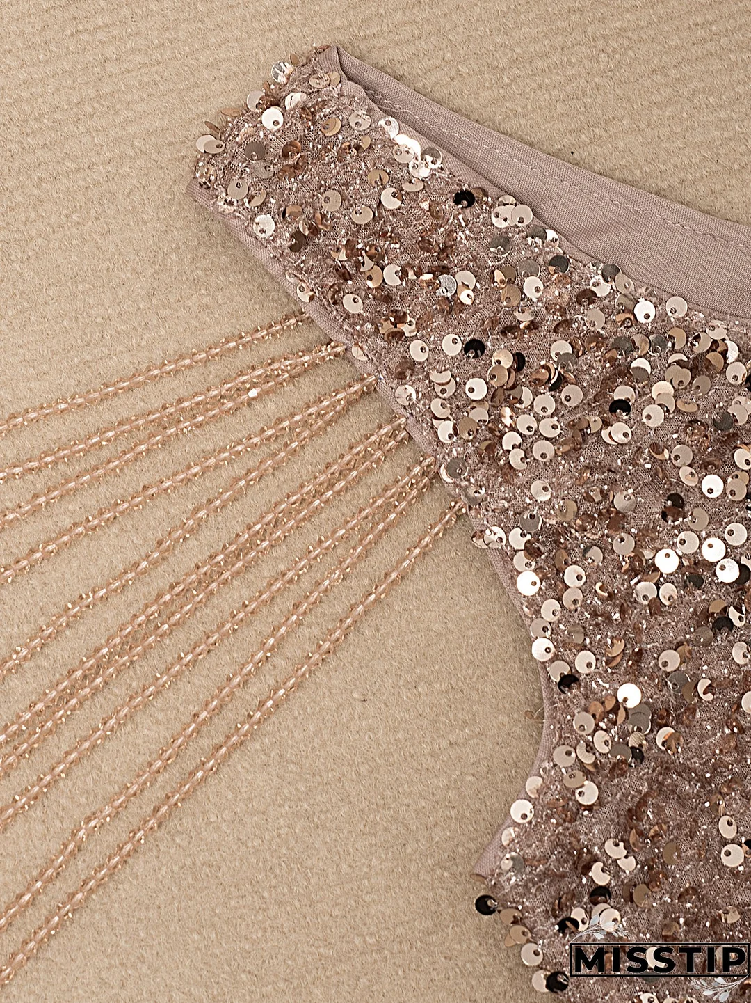 Chic Split Formal Party Long Sequin Evening Dress