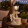 Solar Angel Garden Decor Resin Statue Outdoor Light 600mAh Battery