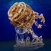Aurora Jellyfish Music Box Jellyfish 3D Wooden Mechanical Gear Puzzle DIY Handmade Music Box Building Blocks Birthday Gift Christmas Gift Desktop Ornaments