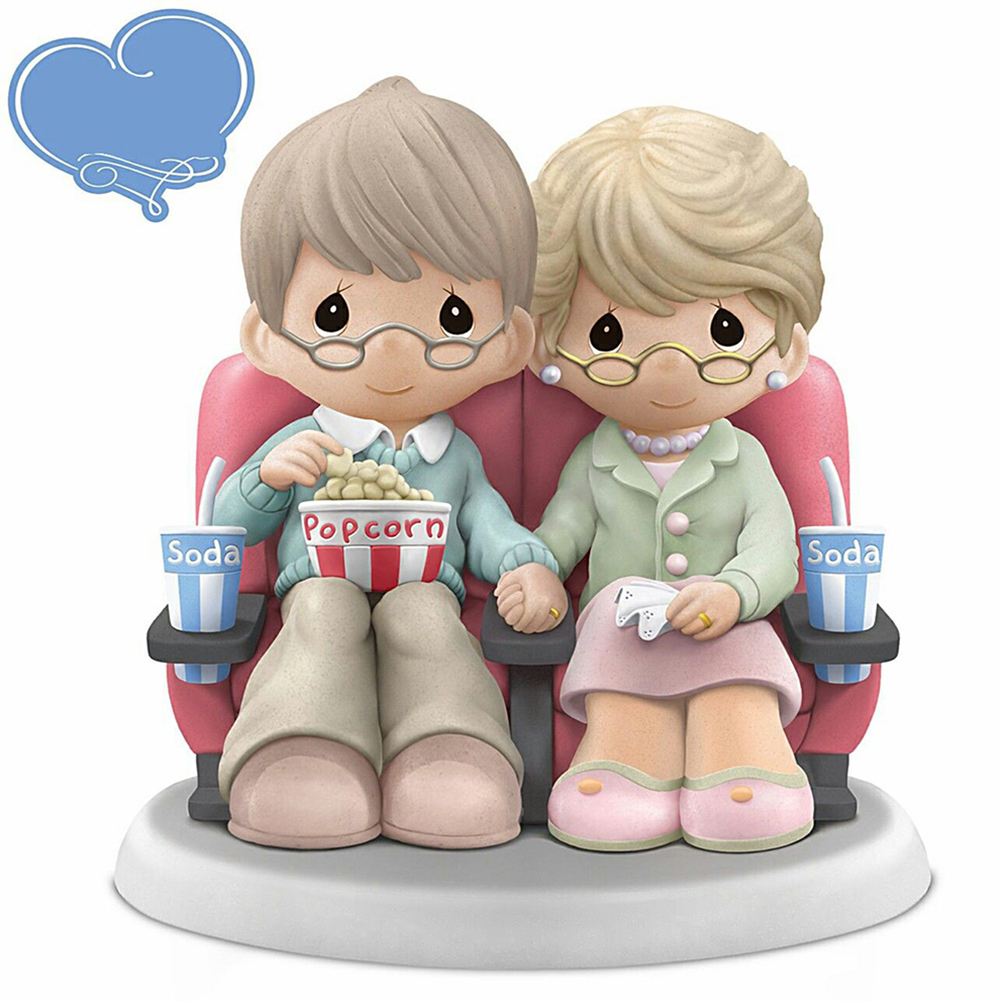 

40*40CM - Couple Precious Moments - Round Drill Diamond Painting, 501 Original