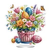 Diamond Painting Acrylic Easter Eggs Flowers Diamond Painting Desktop Ornaments