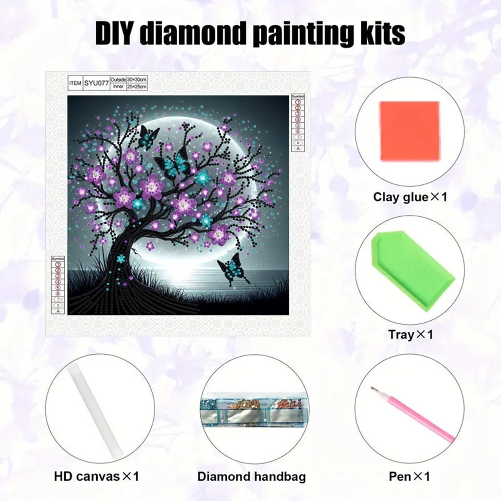 Diamond Painting - Partial Special Shaped Drill - Tree(Canvas|30*30cm)