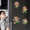 6Pcs Diamond Painting Grass Skirt Animal Magnets Refrigerator for Adults Kids