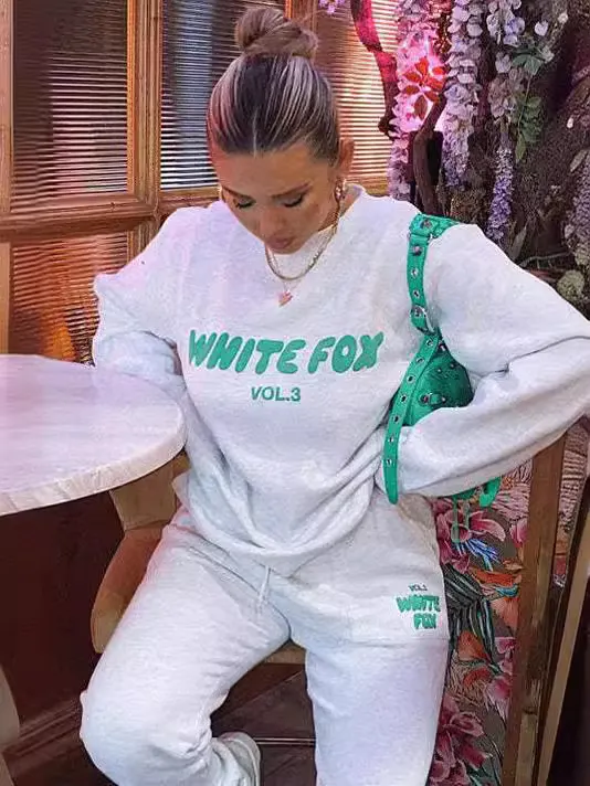 Nigikala Nigikala Women's Explosive Casual Fashion Letter Print Top Trousers Sports Suit Women