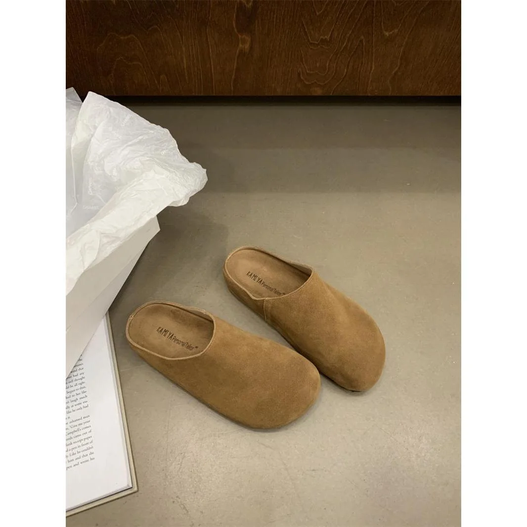 Colourp Colourp Bottom Ken Tou Half Slippers Outside The 2024 New Autumn Pregnant Women Anti-Slip Retro Ugly Cute