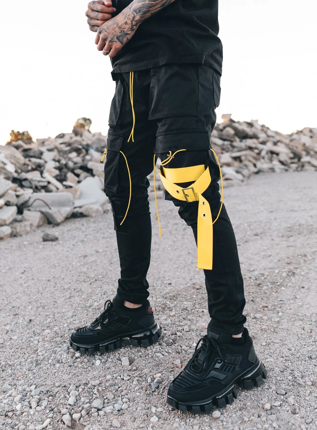 Revolution Cargo Pants V3 in Black and Yellow