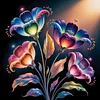 Diamond Painting -5D Full Round Drill Neon Tulip(40x40cm-Box Packagin)