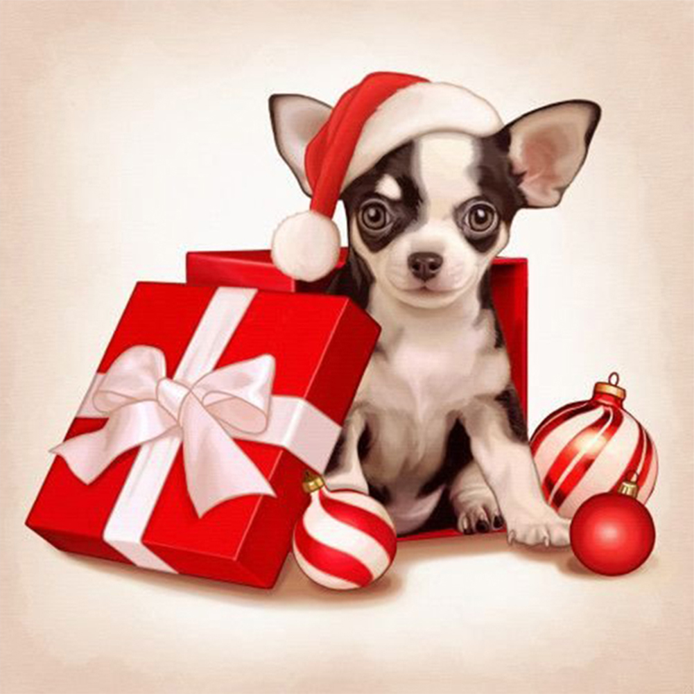 

Christmas Gift Chihuahua - Round Drill Diamond Painting - 30*30CM, 501 Original