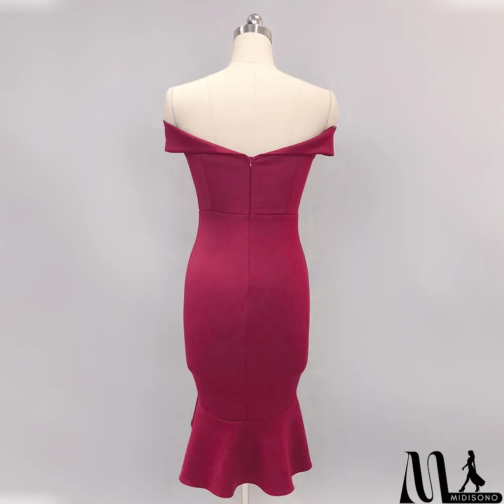 MidiSono - Women Spring Off Shoulder Mermaid Wedding Dress