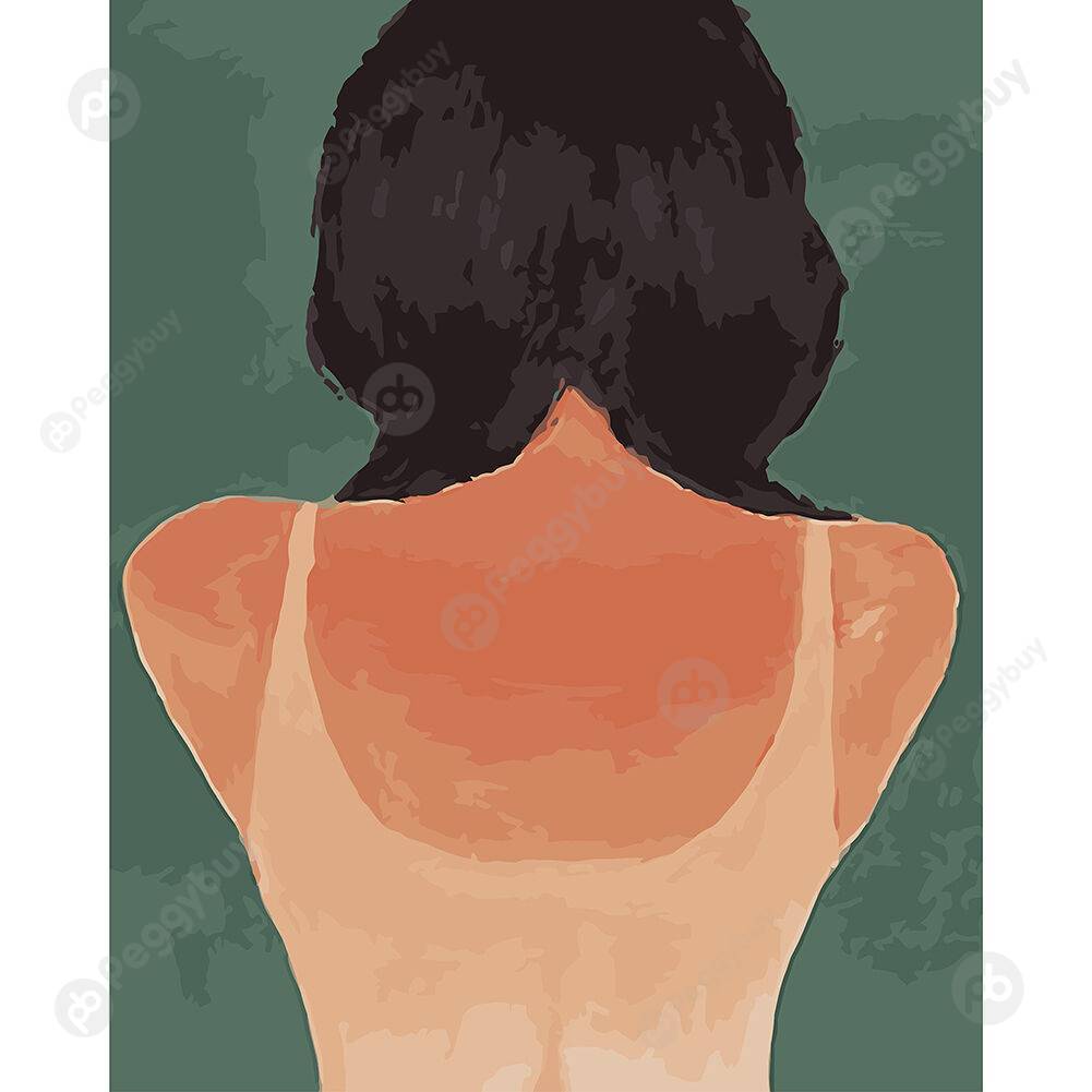 

40*50CM Paint By Numbers-Back Of A Girls, 501 Original