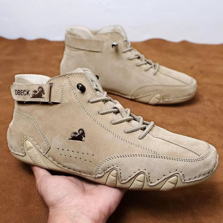 🔥 Last day free shipping-Handmade Suede Velcro High Boots