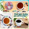 8Pcs Goblin DIY Wood Diamond Painting Coasters Kit with Round Base
