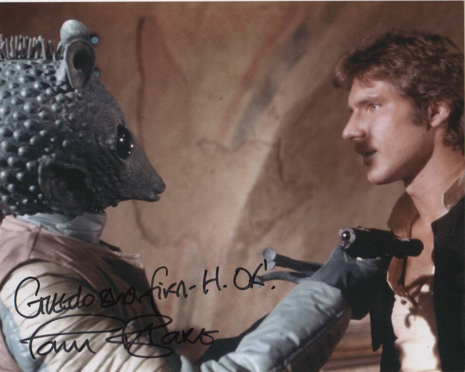 Star Wars Paul Blake Greedo Inscription Autographed Signed 8x10 Photo Poster painting COA