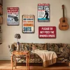 4PCS Warning - Metal Tin Signs(8*12Inch/12*16Inch)