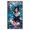 Peach Blossom Girl-11CT Stamped Cross Stitch 40*70cm/15.75*27.56in(Big Size)