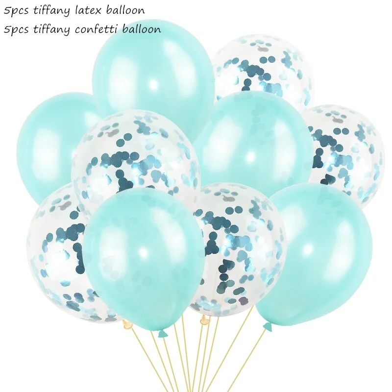 10Pcs Mixed Confetti Balloons Happy Birthday Party Helium Balloon Decorations Wedding Festival Latex Balloon Party Supplies