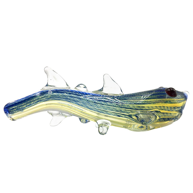Fugu/Globefish/Balloon Fish Stripe Design Glass Hand Pipe