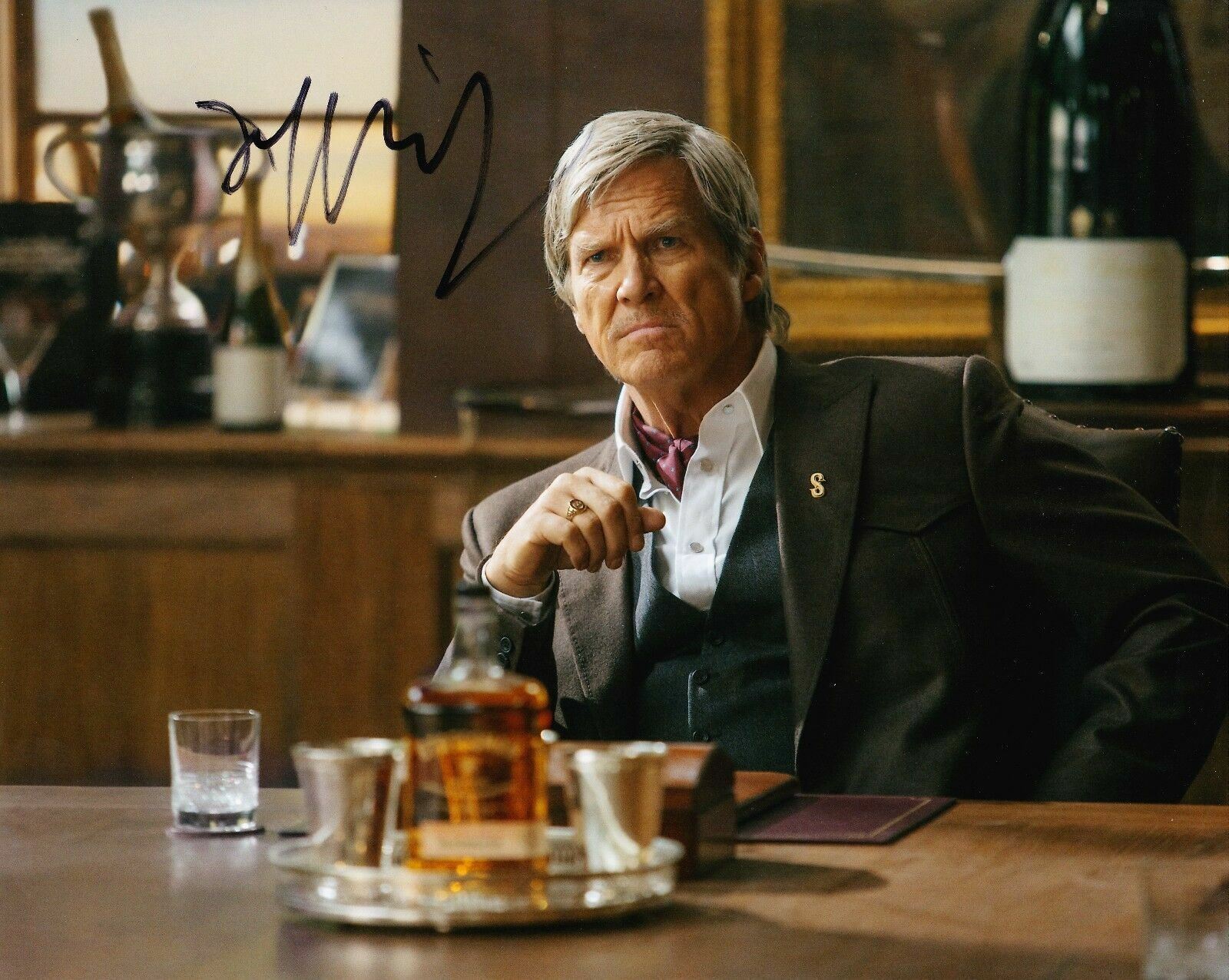 Jeff Bridges Signed 10X8 Photo Poster painting Kingsman: The Golden Circle AFTAL COA (5205)