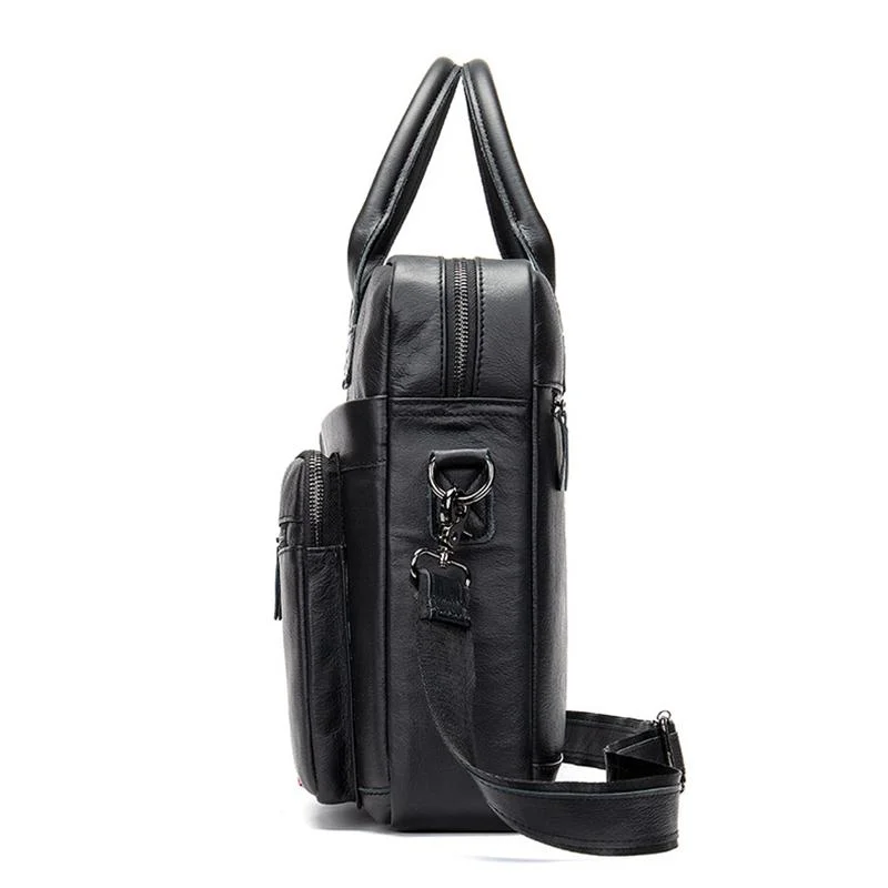 Vintage Durable Large Capacity Simple Style Business Bridfcase Handbag