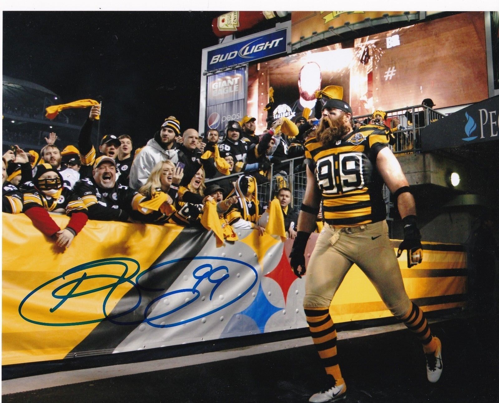 BRETT KEISEL PITTSBURGH STEELERS ACTION SIGNED 8x10