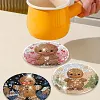 8pcs DIY Diamond Painting Coaster Kit With Holder - Gingerbread Man