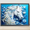5D DIY Full Square Drill Partial AB Drill Diamond Painting Horse Kit 45x35cm