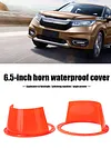2Pcs 6.5Inch Car Audio Refit Speaker Waterproof Cover Red Car Audio Speaker Ring