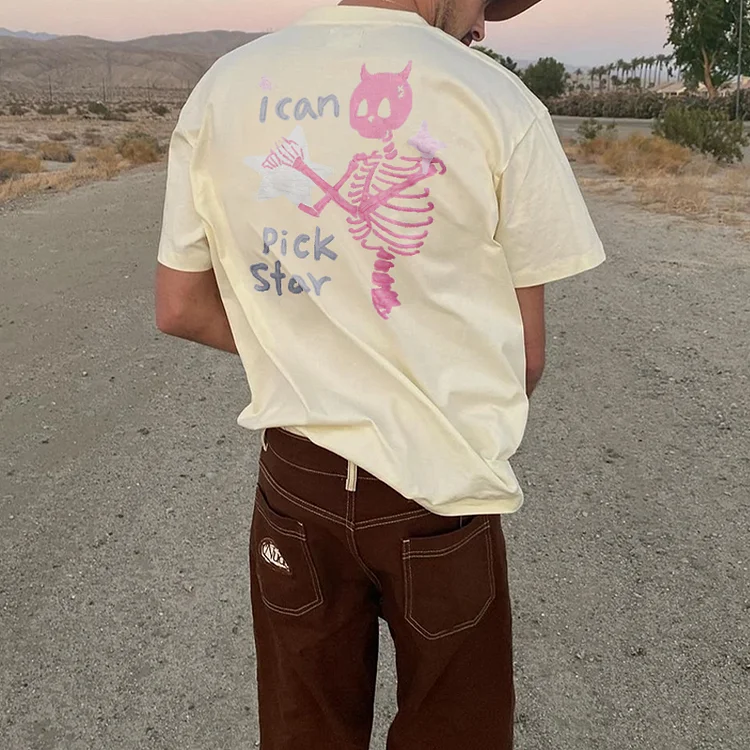I Can Pick Star Print T-Shirt